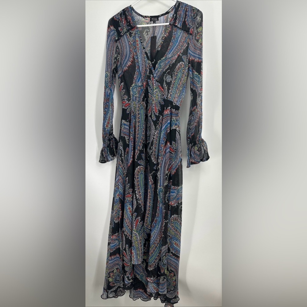 NWT SPY ZONE EXCHANGE Bohemian Chic Maxi Paisley Dress Sz Small